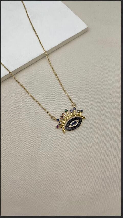 Gold Renkli Göz Kolye