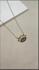Gold Renkli Göz Kolye