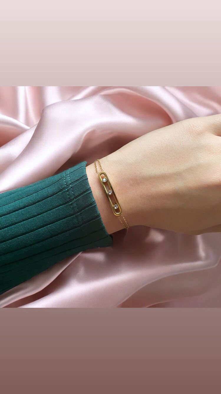 Gold Taşlı Bileklik