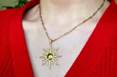 Gold Güneş Kolye