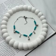 Turkuaz Taşlı Halhal