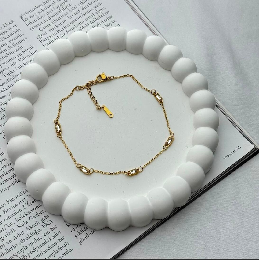 Gold Taşlı Halhal