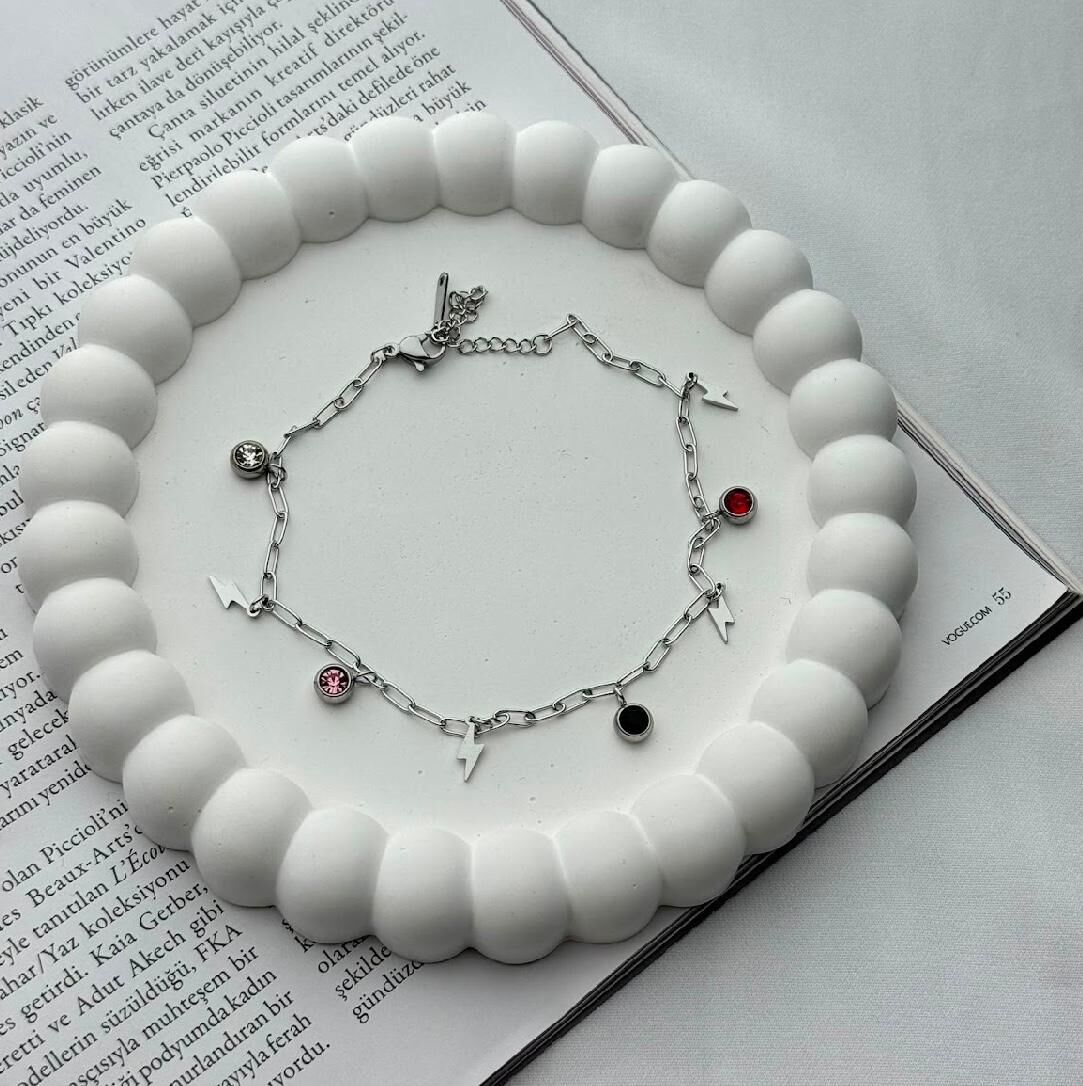 Renkli Taşlı Halhal