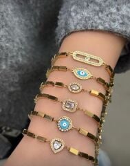 Gold Taşlı Bileklik