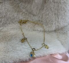Gold Taşlı Yoncalı Bileklik