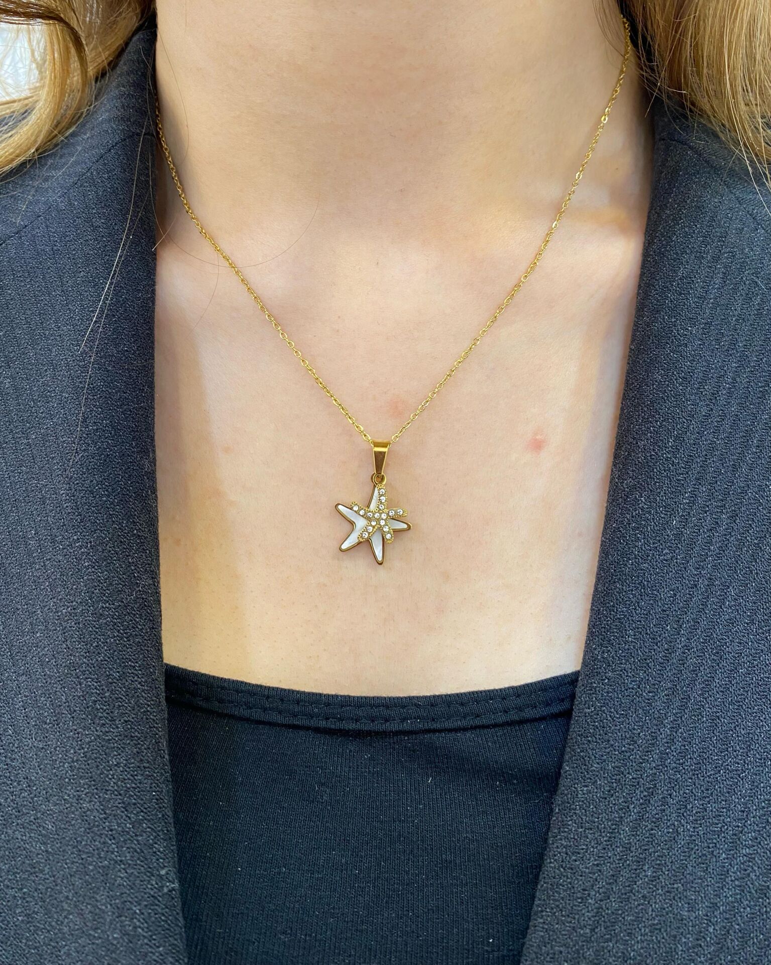 Gold Deniz Yıldızlı Kolye
