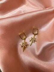 Gold Kutup Yıldızlı Küpe