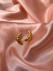 Gold Kruvasan Küpe