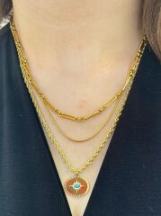 Gold Turquoise Stone Combination
