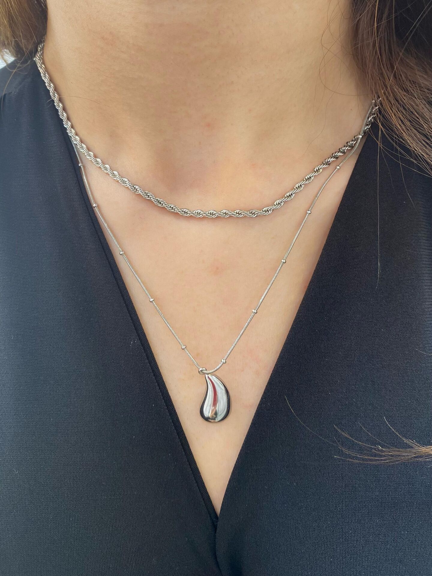 Drop Double Necklace