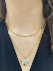 Gold Stony Eye Kolye