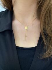 Gold Clover Kolye