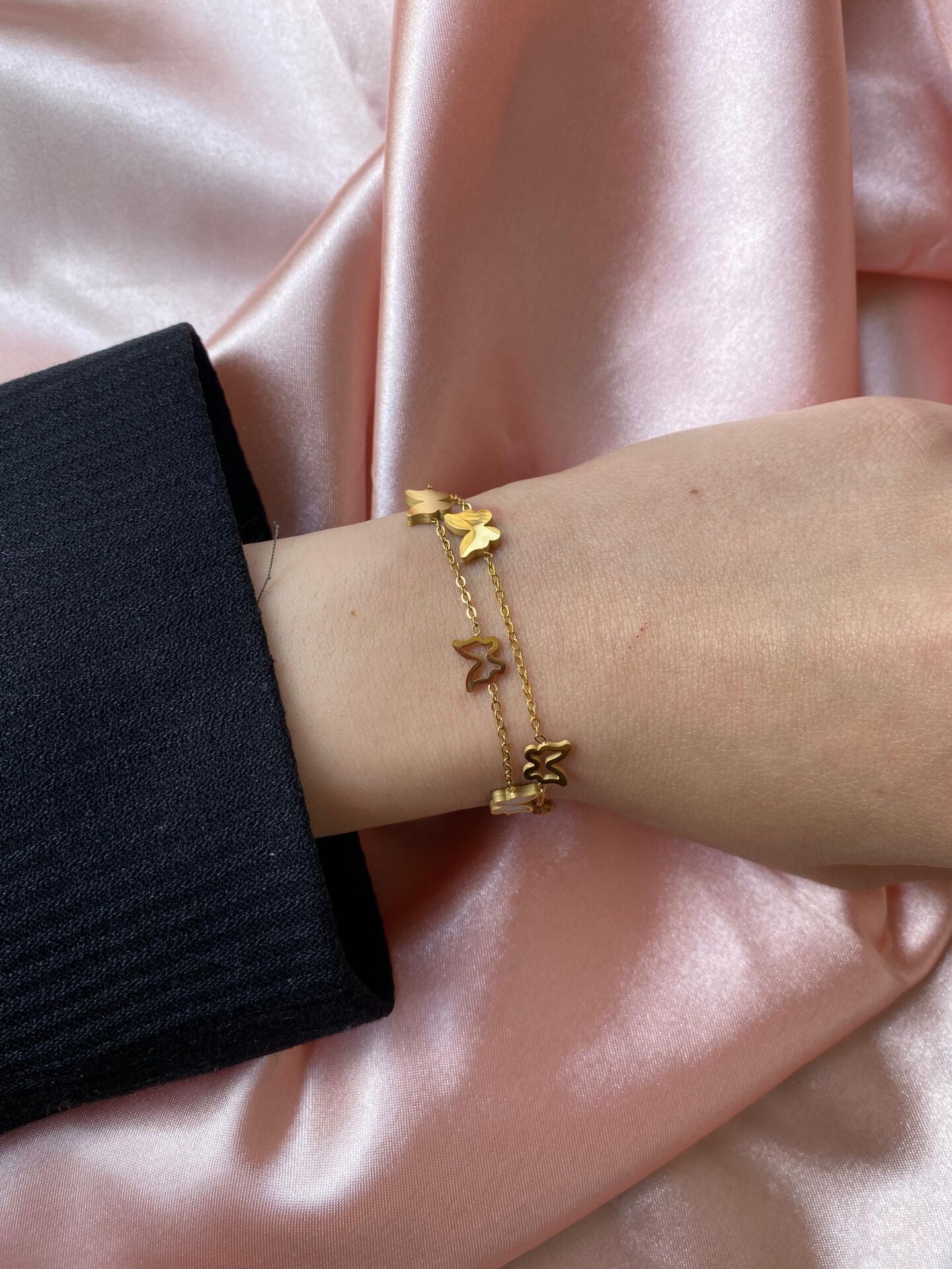 Gold Kelebekli Bileklik