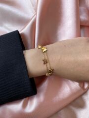 Gold Kelebekli Bileklik