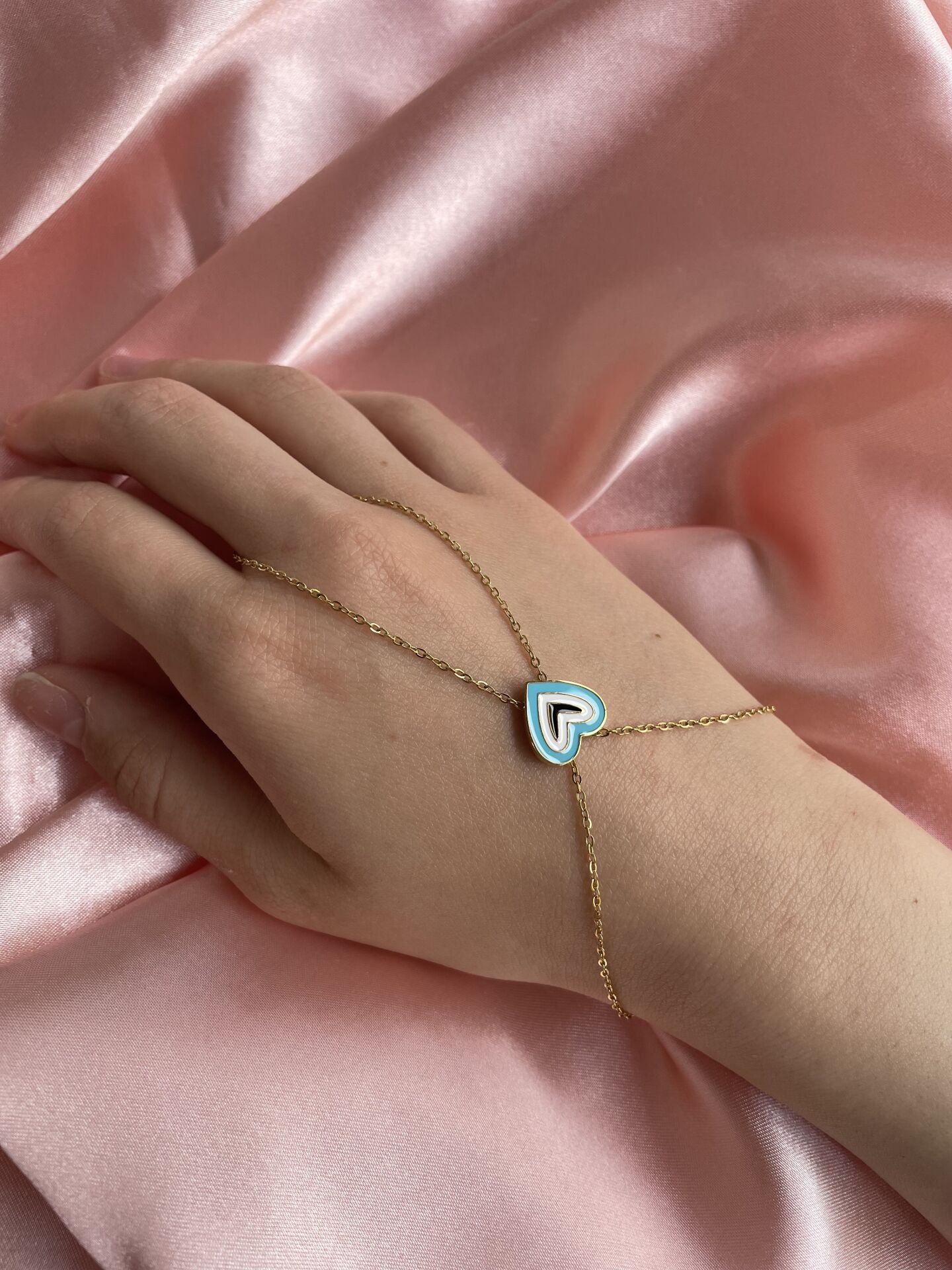 Gold Blue Heart Şahmeran